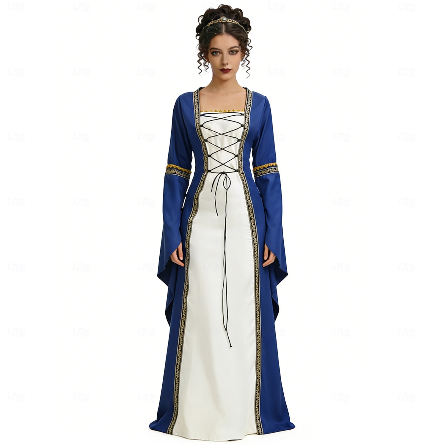Středověké Renesanční Šaty Pláštěnka Dámské šaty Čerodějnice Šlechtic Královský oděv Maškarní kostým Dámské Keltské Fantazie předvečer Všech svatých Karneval Výkon LARP Ren Faire Dospělé Šaty 2026 - $63.99 –P15