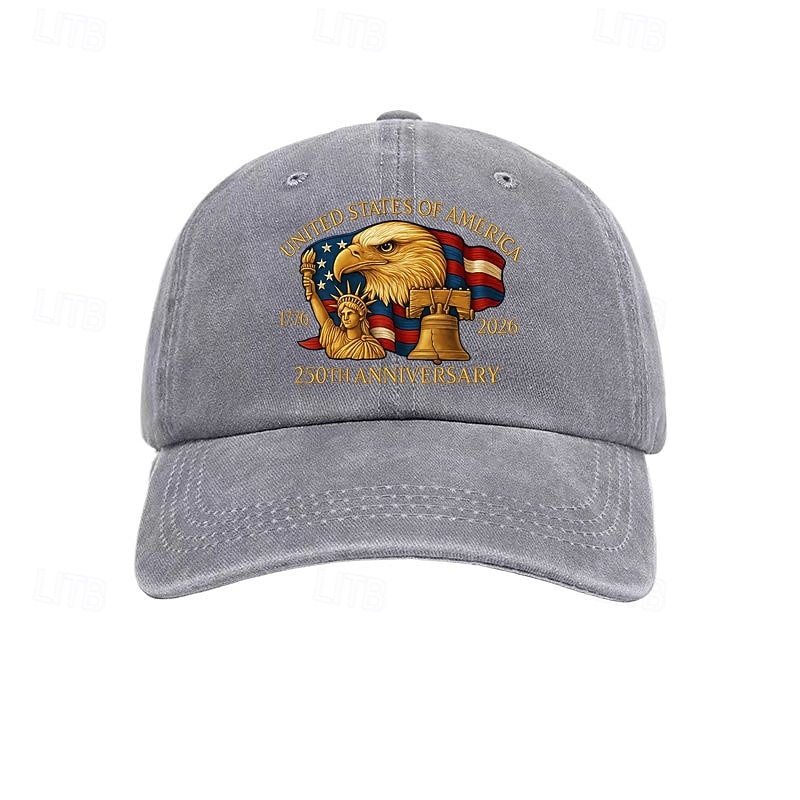 Baseballmütze Amerikanische Flagge Retro Vintage Erbe Patriotisch 1776–2026 für Unisex Erwachsene 3D-Druck  für Unabhängigkeitstag / 4. Juli 4. Juli Outdoor Alltagstauglich 2026 - $13.99 –P3