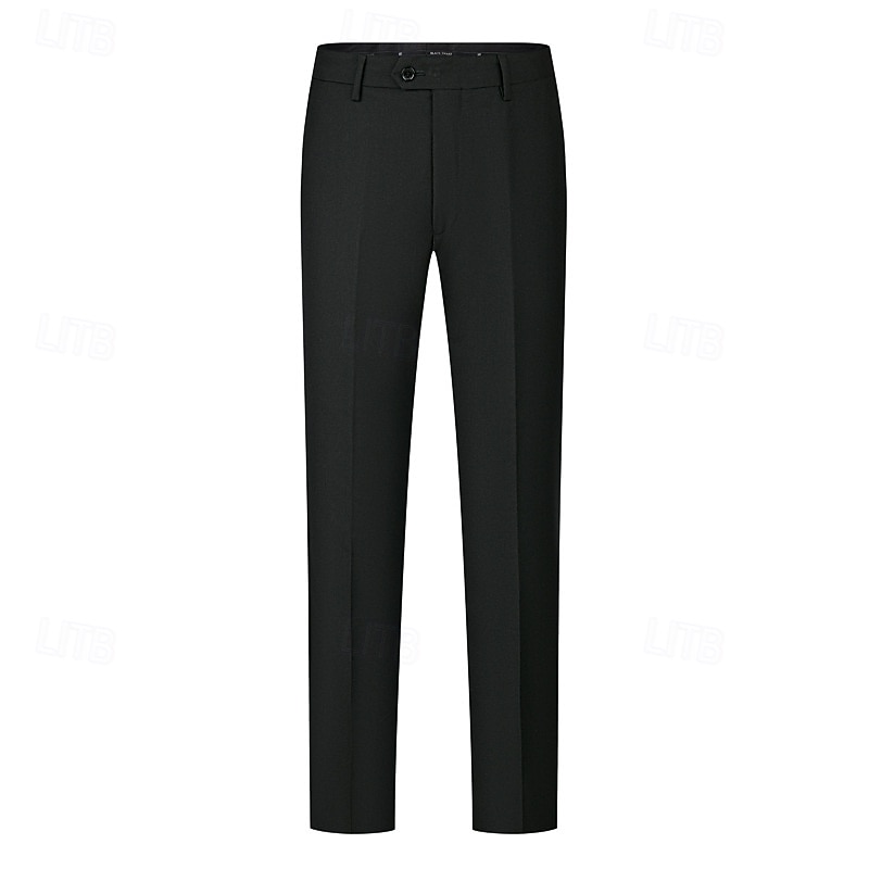 A bărbaților Smoking Costume de petrecere Casual Afaceri Albastru piscină Negru Primăvară Costum Șap de rețea Petrecere Afacere Dungi Slim Fit Set 3 piese Un singur rând, un nasture 2026 - $129.99 –P16