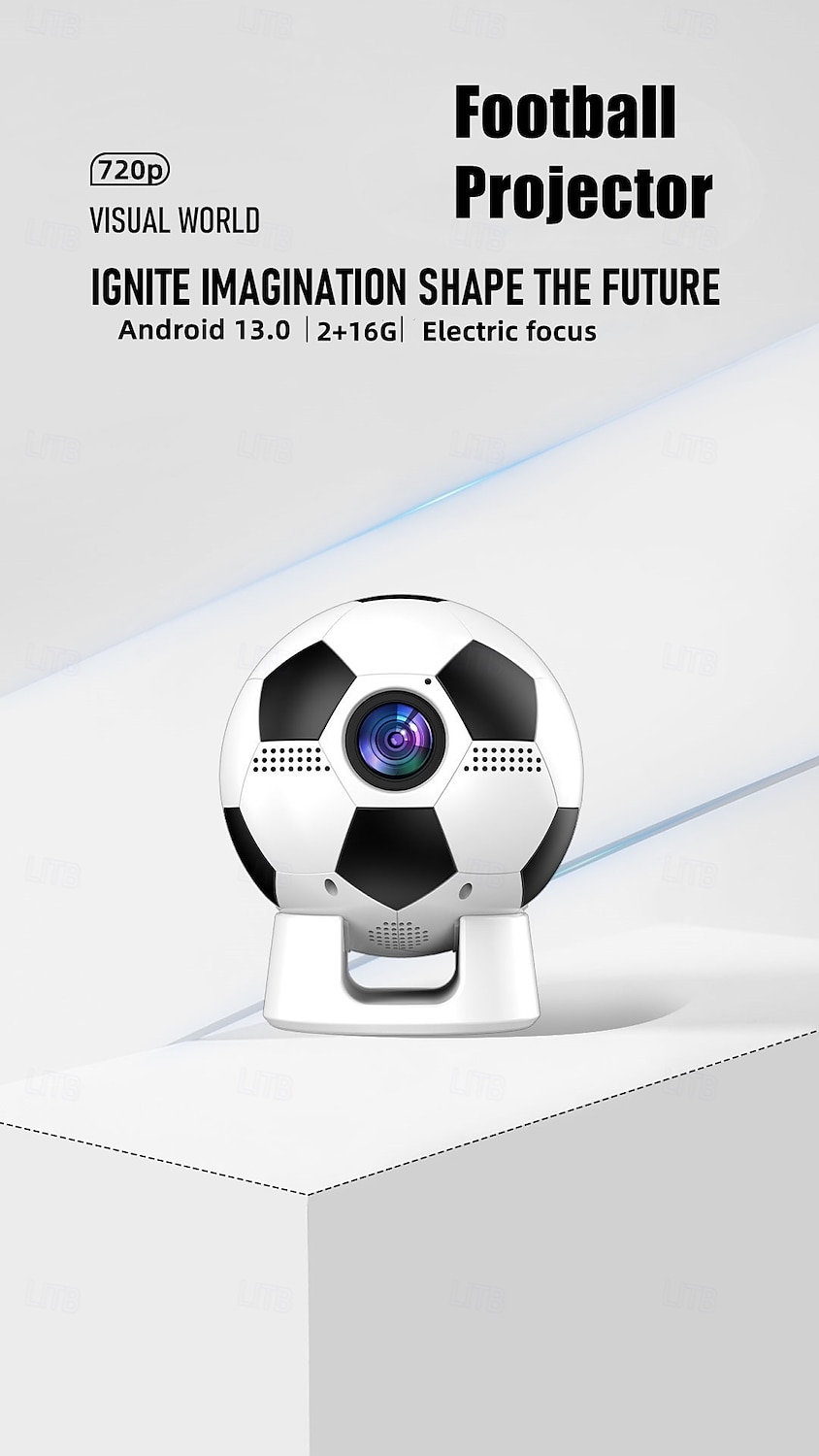 Новый проектор в футбольном стиле YT600, разрешение 1280*720, Android 13.0, компактный размер, Bluetooth 5.4, поддержка Bluetooth-аудио. 2026 - $103.99 –P1