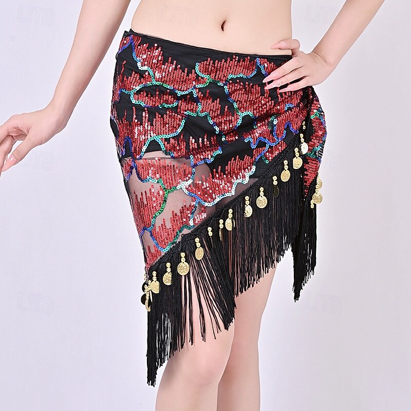 Foulard de hanche à paillettes multicolores de Samba Dancewear - Costume de performance de 2026 ? €17.38 –P5