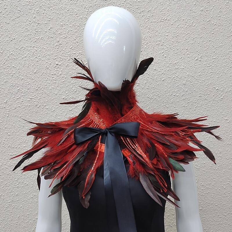 Καρναβάλι 2026 Ρίο Καρναβάλι Σαμπά Αξεσουάρ Γυναικείου Ουράνιου Φτερού Κάπα με Σειρές Παγιέτας Πολύχρωμο Φτερό Ώμου Σα Shawl με Κορδέλα Δεσίματος Κοστούμι Επίδειξης Φεστιβάλ Βραζιλίας 2026 - $22.99 –P10