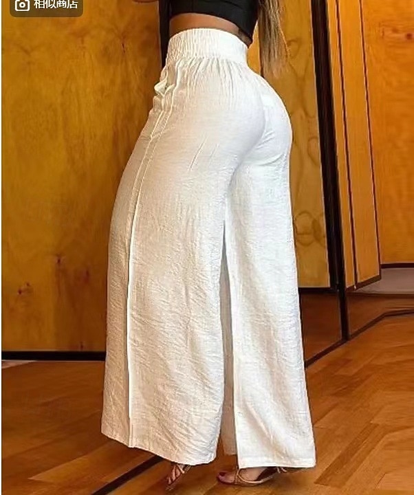 Γυναικεία Παντελόνια Παντελόνι επίσημο Φαρδύ παντελόνι Διακοπές Μοντέρνα Κομψό στυλ street Πλήρες μήκος Ψηλή Μέση Σκέτο Ελαστική μέση Πλατύ Πόδι Άνεση Ελαφρύ Moale Ελαστικό 2026 - $26.99 –P3