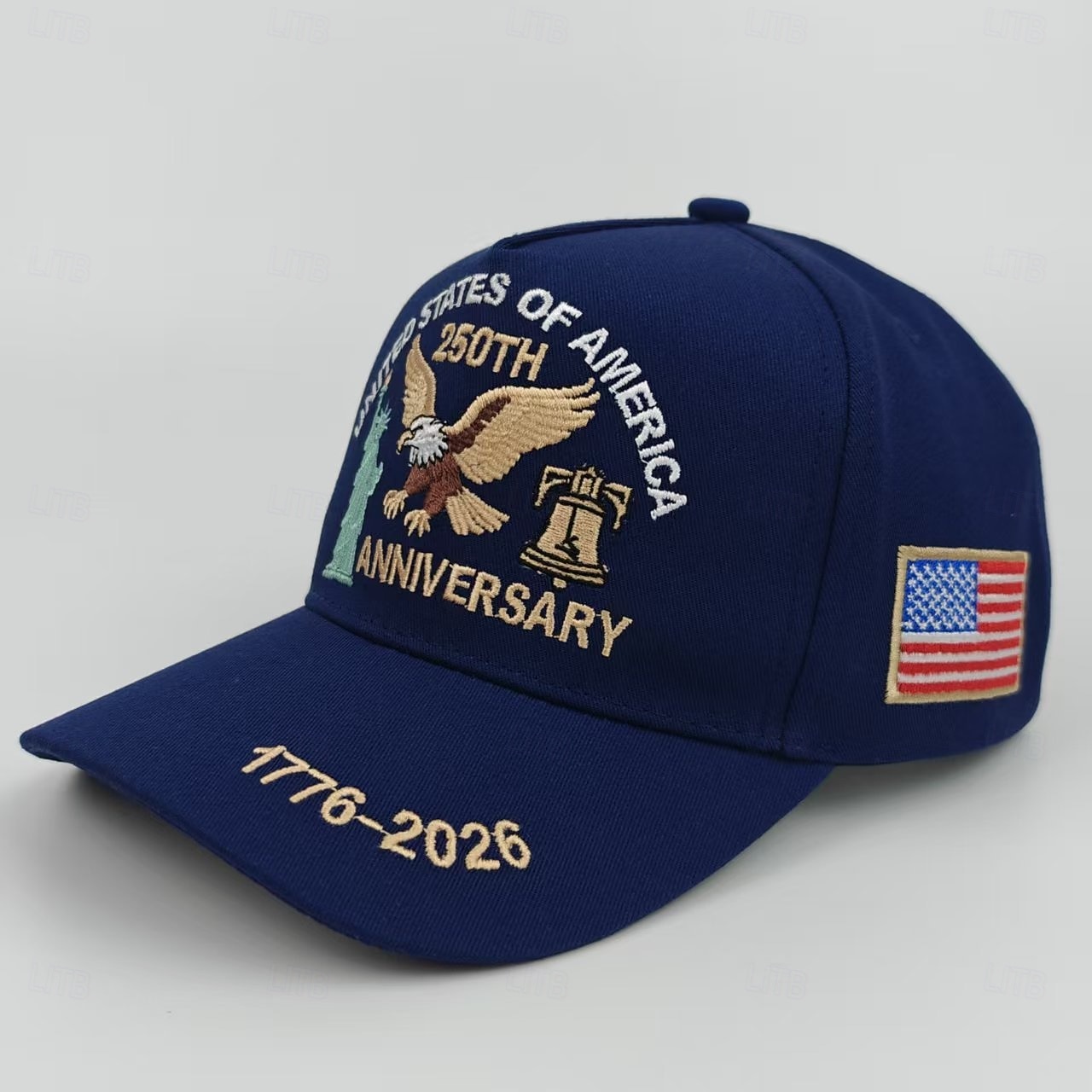 Casquette brodée commémorative du 250e anniversaire des États-Unis (1776-2026), aigle et statue de la Liberté &cloche, casquette de baseball patriotique avec écusson drapeau américain, commémoration de 2026 ? $21.99 –P7