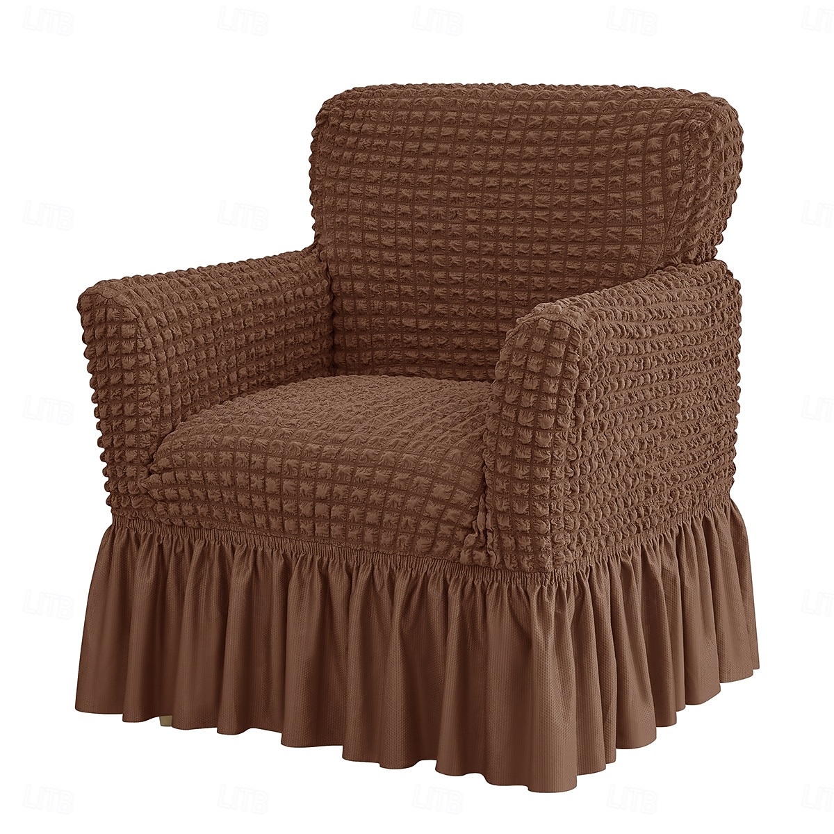 Stretch Seersucker Armchair Slipcovers with Skirt, 1-Piece Chair Cover with Arms, Soft Stretch Accent Chair Slipcovers, Non-Slip Washable Furniture Protector for Living Room Decor 2026 - $47.99 –P5