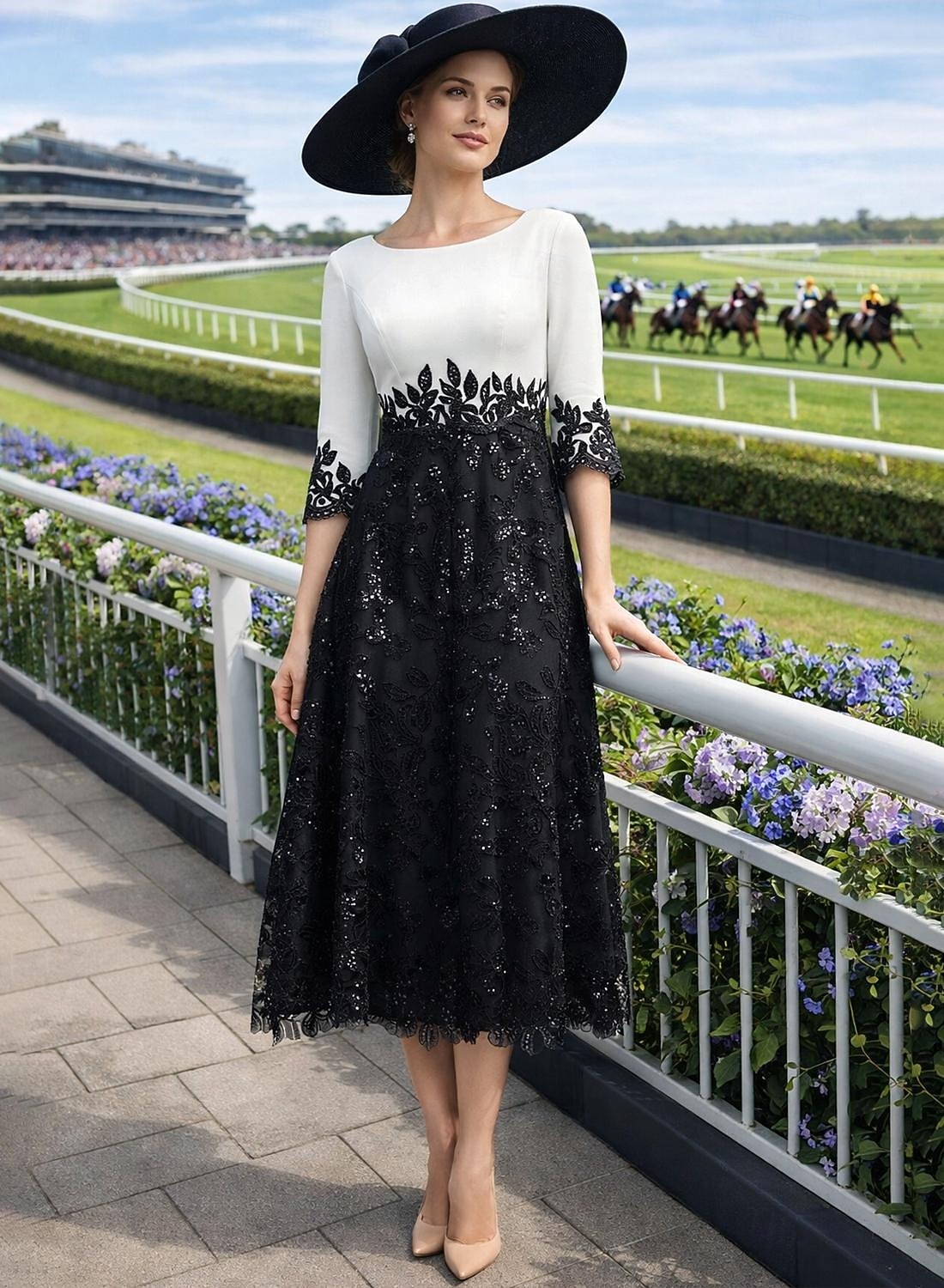 lace elegant wedding dresses Long Sleeve Boho Flowy Wedding Dress Lace A-Line V-Neck Beach Gown with Split Front and Sweep Train, Diamond White / 6 main image 0