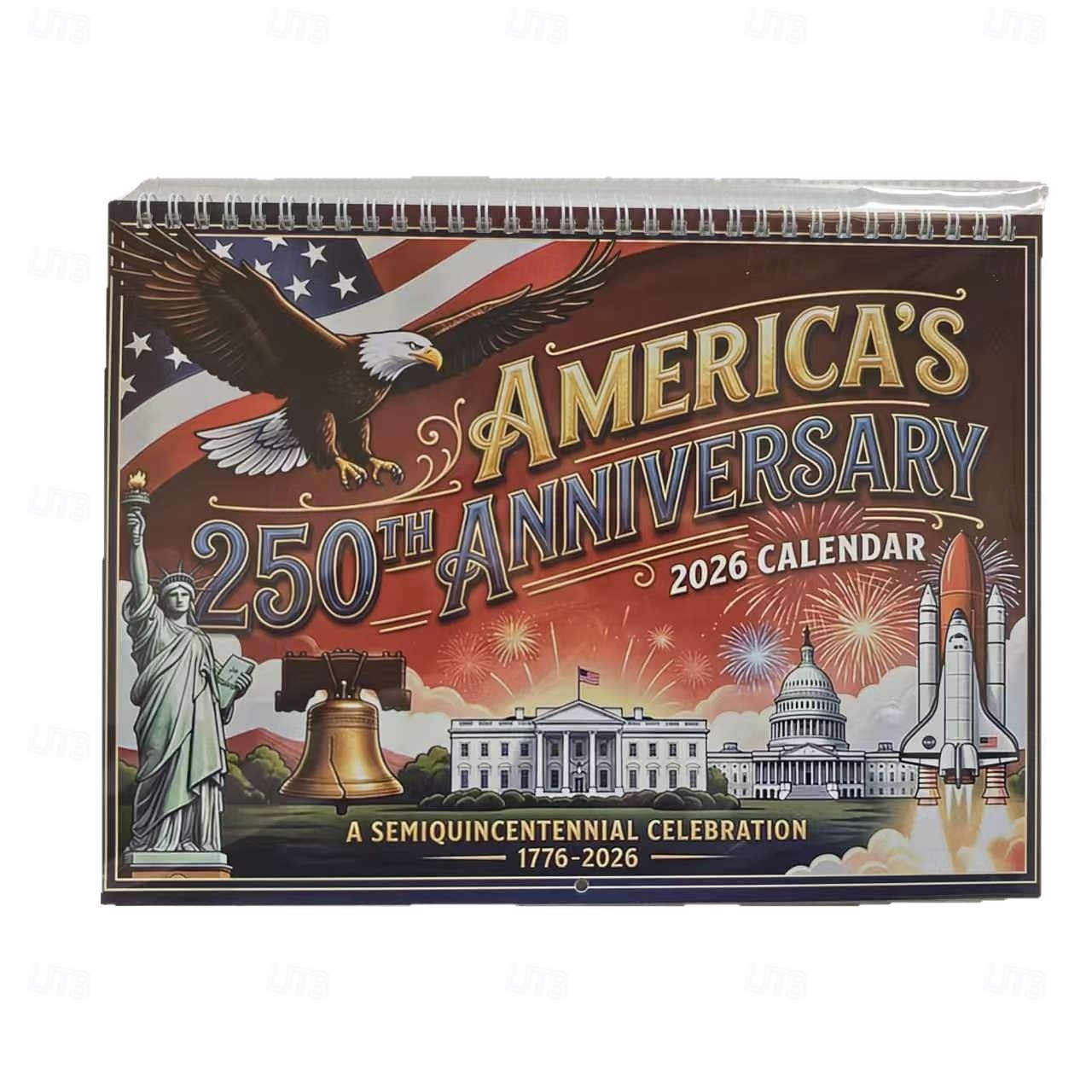 Патриотический настенный календарь к 250-летию независимости США (2026 год), памятное украшение к 150-летию независимости США (1776–2026). 2026 - $13.99 –P6