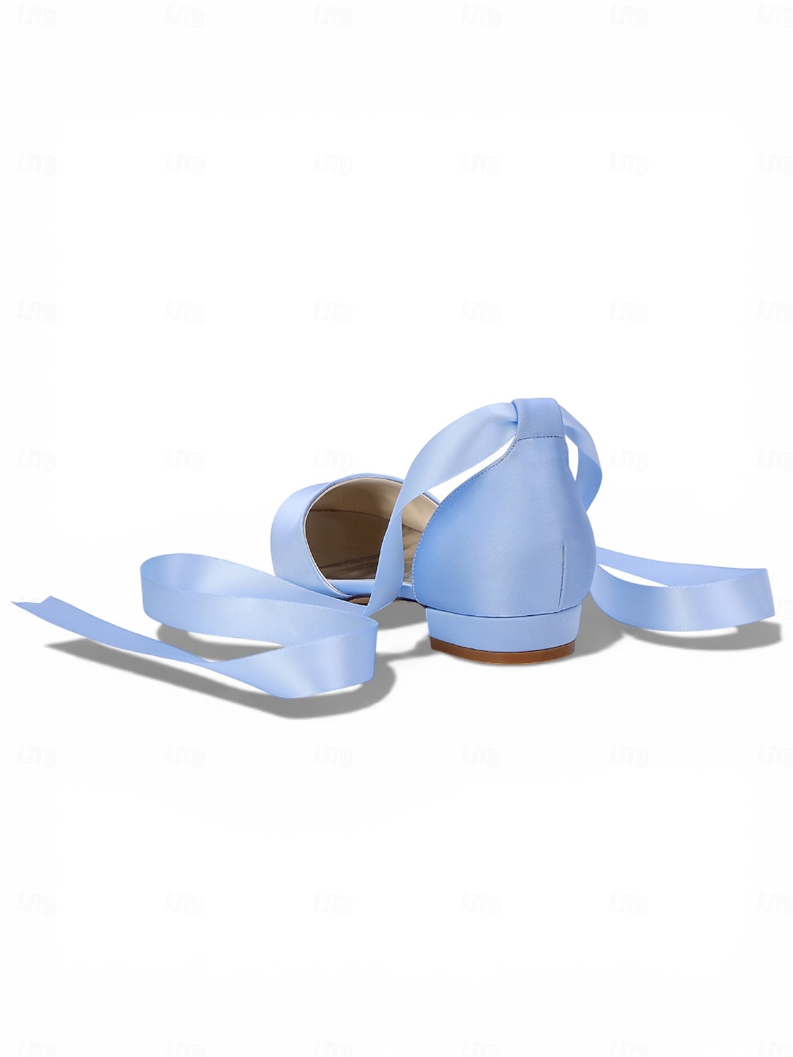 Sapatilhas femininas multicoloridas de cetim com amarração no tornozelo, elegantes sapatos de bico fino para damas de honra em casamentos ao ar livre no gramado. de 2026 por $59.99 –P7