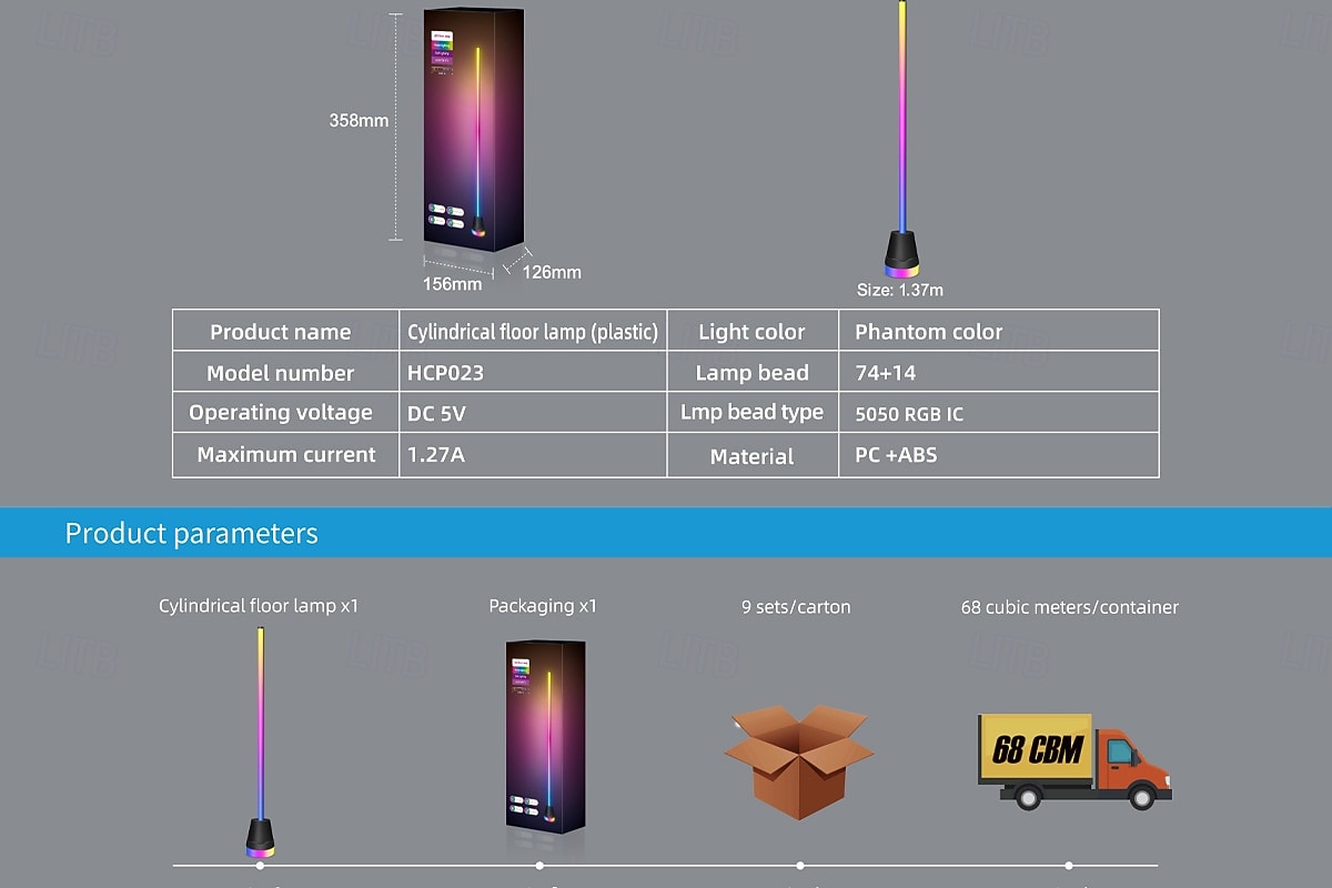 Cylindrical RGBIC Floor Lamp, Bluetooth APP Control LED Corner Light, Music Sync Color Changing Standing Lamp with Timer, 16 Million Colors for Bedroom Living Room Gaming Room Party Decor 2026 - $39.99 –P3