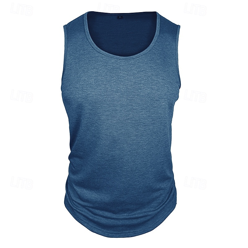 Herr Linne Väst Undertröjor Ärmlös tröja Ärmlös Rundhals Rund halsringning Sommar Alla årstider Slät Mode Grundläggande Klassisk 3 st Slät Ledigt Gym Gata K Topp t-shirt för män 2026 - $39.99 –P16