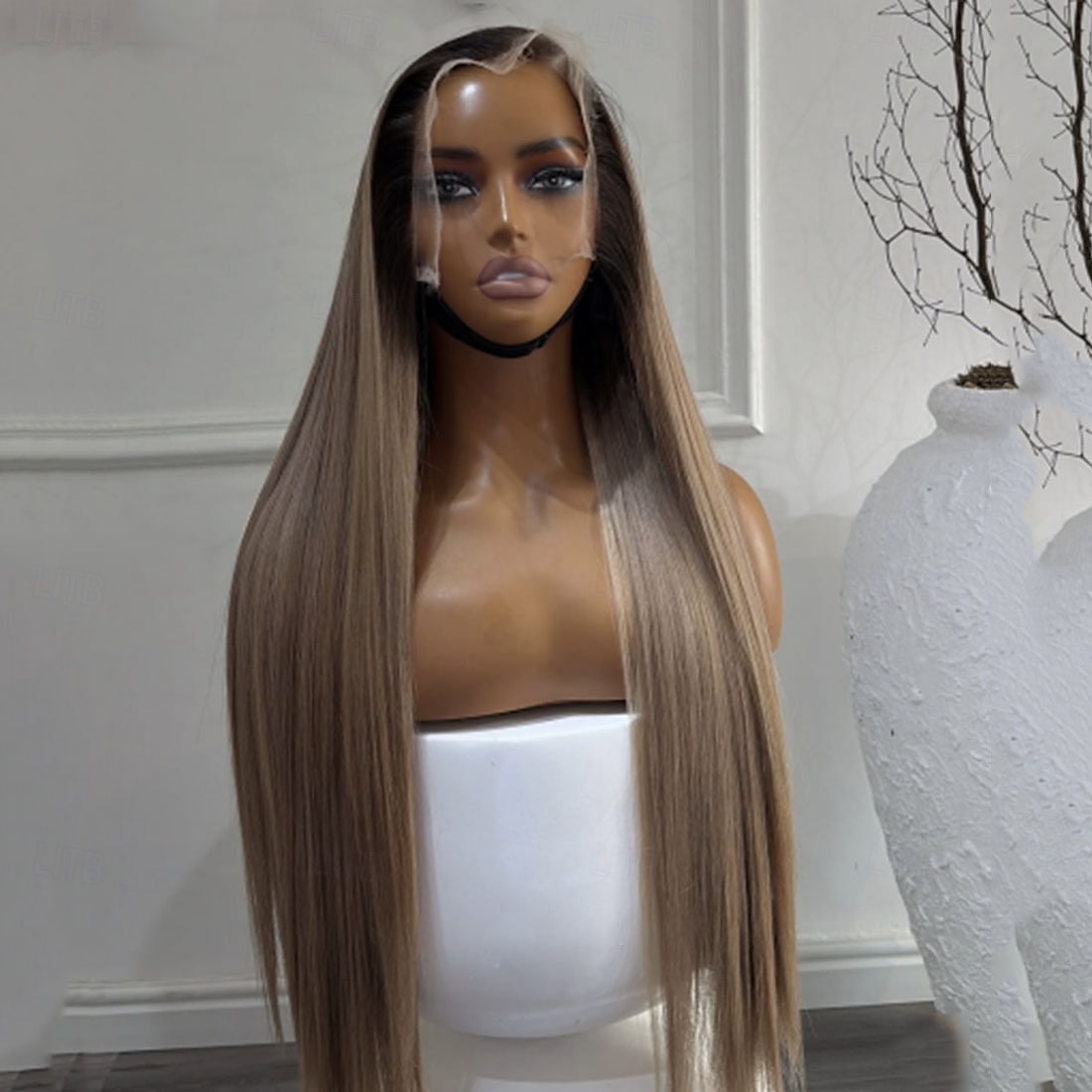 100% Virgin Human Hair 5x5 Closure 13x4 Lace Front Wig Free Part Brazilian Hair Straight Ash Blonde  Ombre Hair Highlighted / Balayage Hair Glueless For Women 2026 - $388.59 –P3