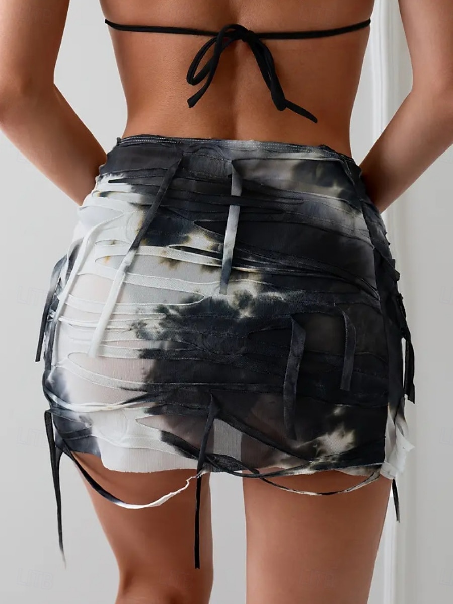 Mujer Bañadores Tapadera Falda Traje de baño Malla Vacaciones Ropa de playa Tie-dye Sin Mangas Trajes de baño 2026 - $19.99 –P2