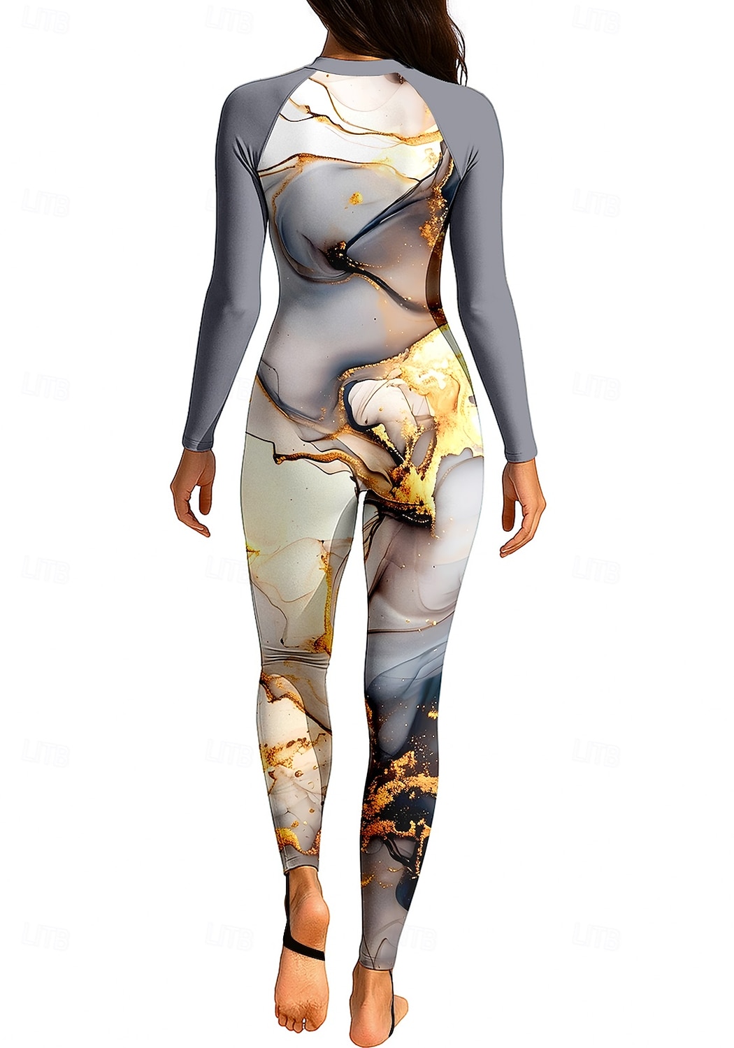 Damen Anti UV Shirt Ganzkörper-Bademode Diveskin-Anzug Farbverlauf Frontreißverschluss UPF50+ Schnelltrocknend Hohe Elastizität Langarm Bademode Surfen Tauchen Schnorcheln Sommer 2026 - $49.99 –P2