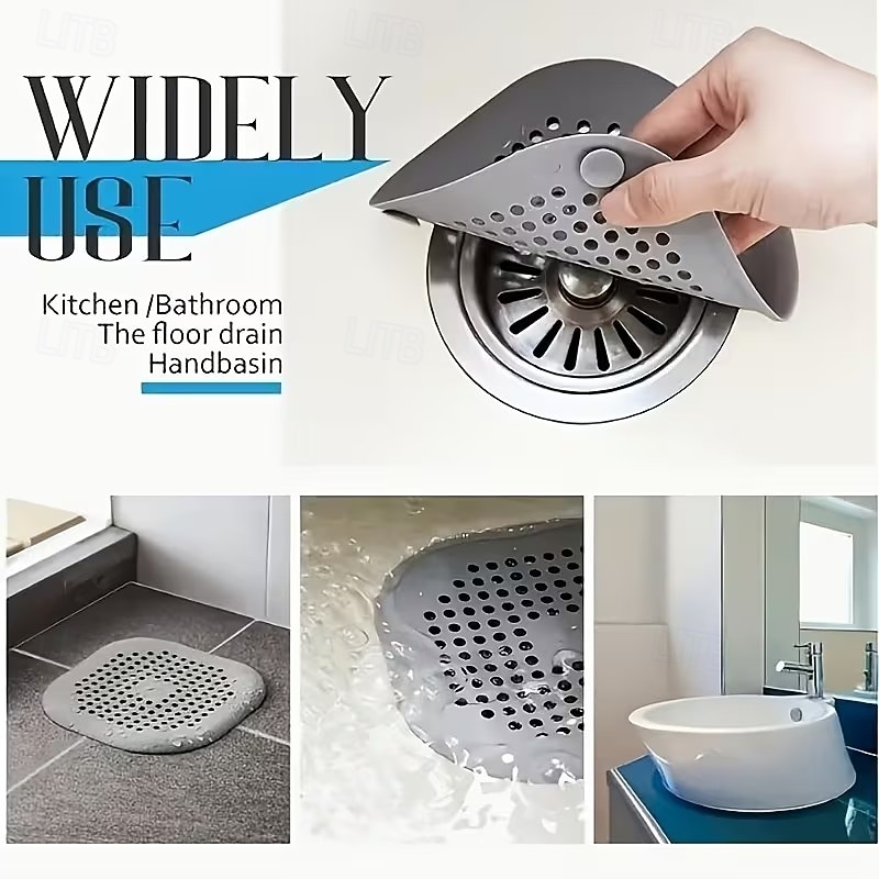 4er-Pack Haarfangsieb-Set für Abflüsse, Abflussstopfen für Badewanne und Dusche mit Küchen-Geruchsfilter und Spülbecken-Sieb, Badezimmer-Basics 2026 - $12.49 –P8