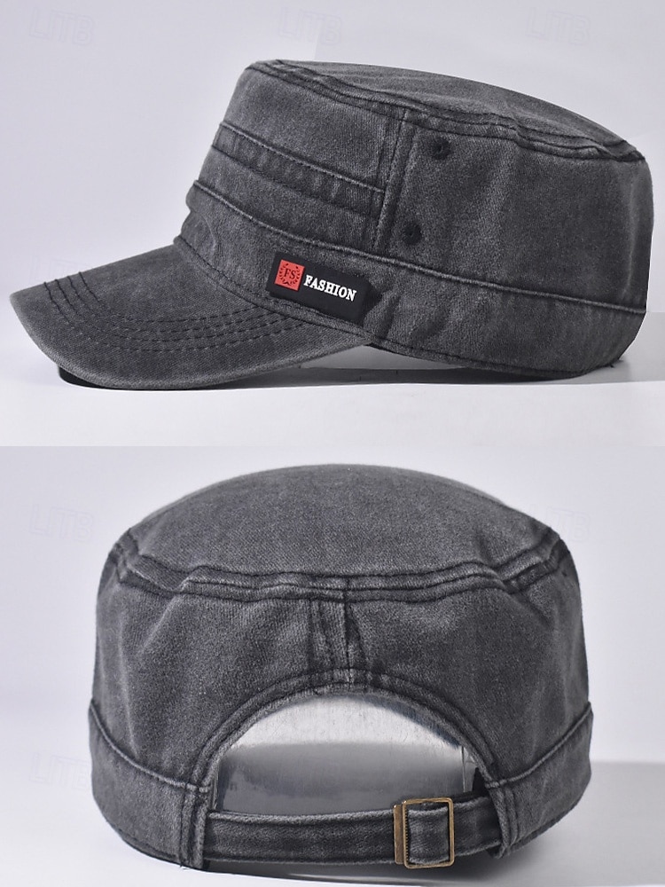 2026年 メンズコットンミリタリーキャップ、調節可能なカジュアルアーミースタイルの帽子、複数の色、軽量で通気性のあるデザイン、メンズアウトドア&日常のカジュアルな帽子  コレクション – $11.99 –P8