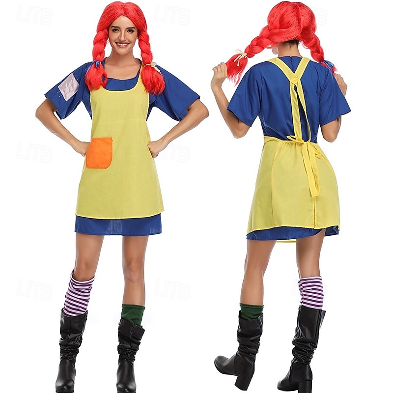 Karneval 2026 Kleid Ausgefallene Kostüme Lustiges rothaariges Mädchen Cosplay Erwachsene Damen Halloween Karneval Party Festival Verkleiden 2026 - $41.99 –P1