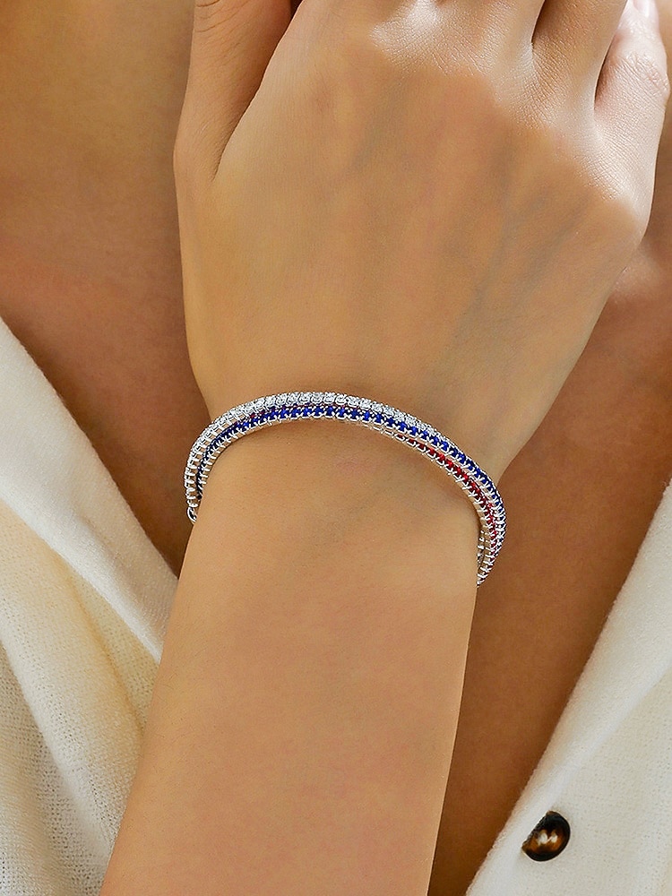 Stany Zjednoczone 250-lecie Narodzin - Tematyczne kolczyki akrylowe dla kobiet - Różne wzory czerwony biały i niebieski idealne na Dzień Niepodległości i obchody USA 2026 - $14.99 –P6