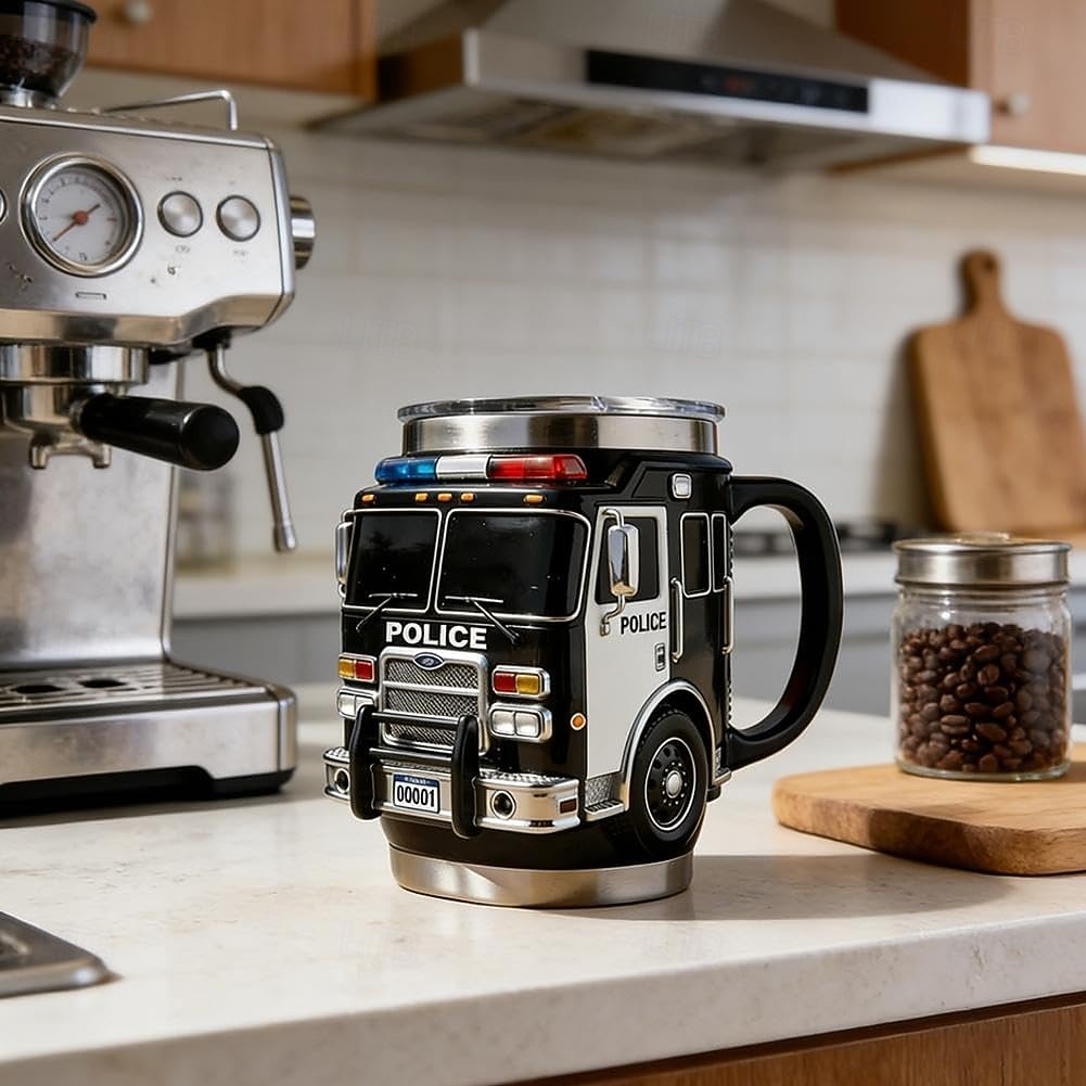 Tazza da pompiere, per i più coraggiosi, tazza da caffè artigianale con camion dei pompieri, tazza da caffè con pompiere, divertente tazza 3D con camion dei pompieri, stoviglie resistenti per bevande del 2026 a $27.99 –P3