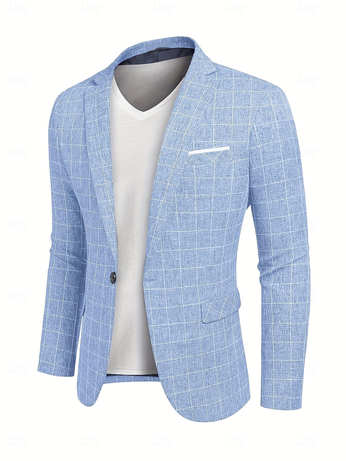 Ανδρικά Μπλέιζερ Ελαφρύ παλτό Causal Καθημερινά Παραλία Κομψό Μοντέρνα Καλοκαίρι Άνοιξη POLY Καρό Καρό / Τετραγωνισμένο Ελαφρύ Καρό μοτίβο Καθημερινά Μονόπετο Ενός Κουμπιού Χρωματιστή ζακέτα 2026 - $61.99 –P2