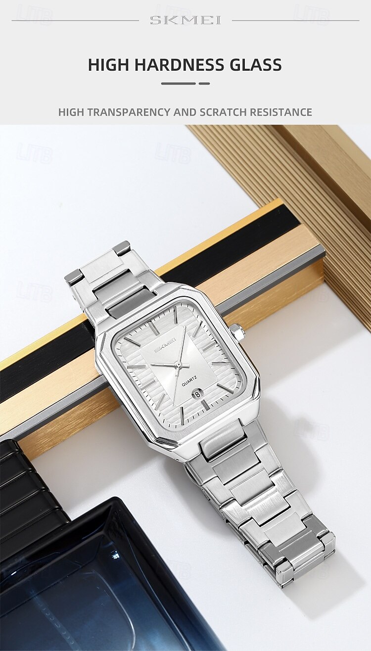 SKMEI Heren Quartz horloges Minimalistisch Modieus Vrijetijdshorloge Zakelijk Kalender WATERDICHT Wereldtijd Decoratie Teräs Horloge 2026 - $31.99 –P9