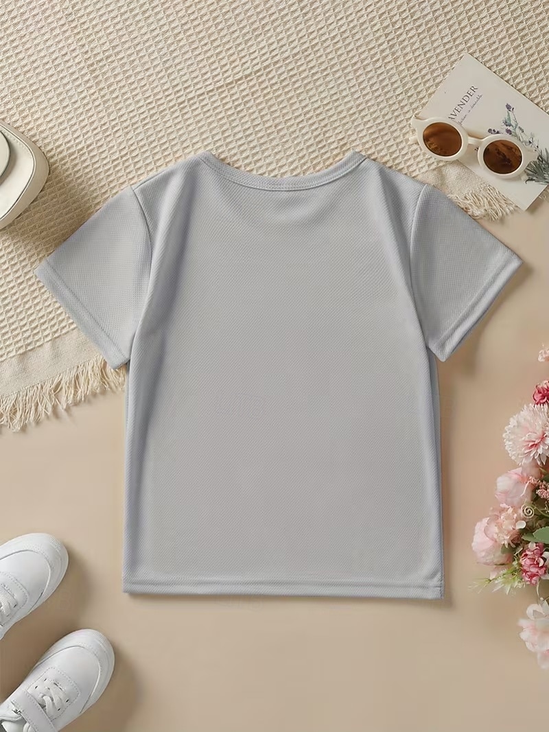 Jongens 3D Grafisch Brief T-shirt Korte mouw 3D-afdrukken Zomer Lente Sport Modieus Streetwear Kinderen 4-12 jaar Strakke ronde hals Casual Dagelijks Buiten Normale pasvorm 2026 - $18.99 –P6