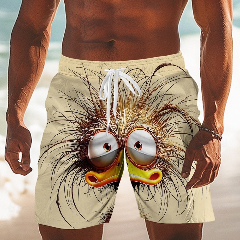 Voor heren Tekenfilm Grappig Eend Lange zwembroeken Zwemshorts Boardshorts Medium Taille Hawaii Strandvakantie Zijzakken Mesh voering Elastische tailleband met trekkoord Ontwerper Kleding 2026 - $20.99 –P5
