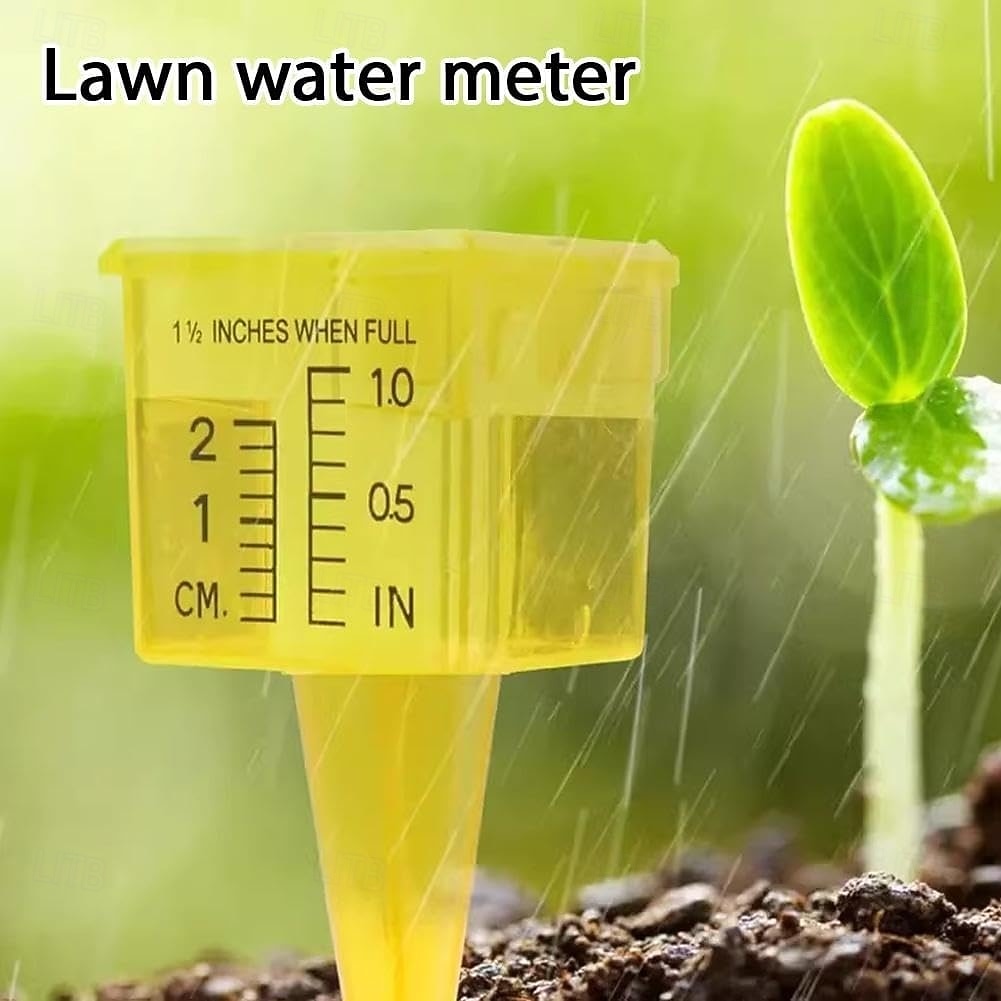 10 buc pluviometre, pluviometru pentru aspersoare de 1,8" cu gură largă, instrument de măsurare a apei în exterior, galben strălucitor, pentru gazon, curte, grădină, plante în ghiveci 2026 - $21.99 –P7