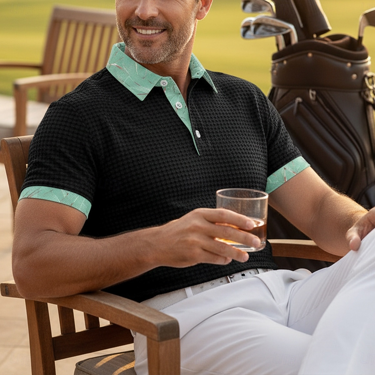 Herre Med Tekstur Golf skjorte Avslappet Virksomhet Klassisk Kortermet Mote Moderne Helfarge Hawaii Knapper Sommer Vår Vår sommer Normal Svart Hvit Grønn Kakifarget Med Tekstur 2026 - $20.99 –P12