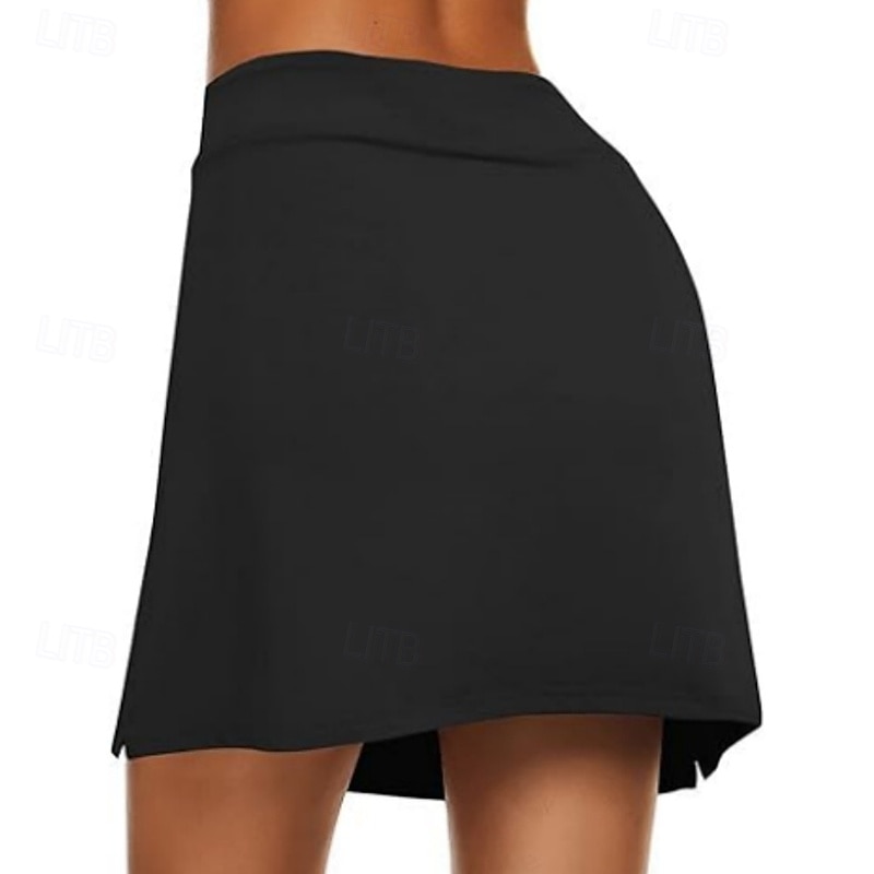 Dámské Jednobarevné Ležérní sukně Tenisový kort Tenisové sukně s šortkami Kapsy Rychleschnoucí Prodyšné Běh Zdatnost Jóga Sukně Nedostatek Černá Bílá Khaki Oblečení na tenis 2026 - $17.99 –P2