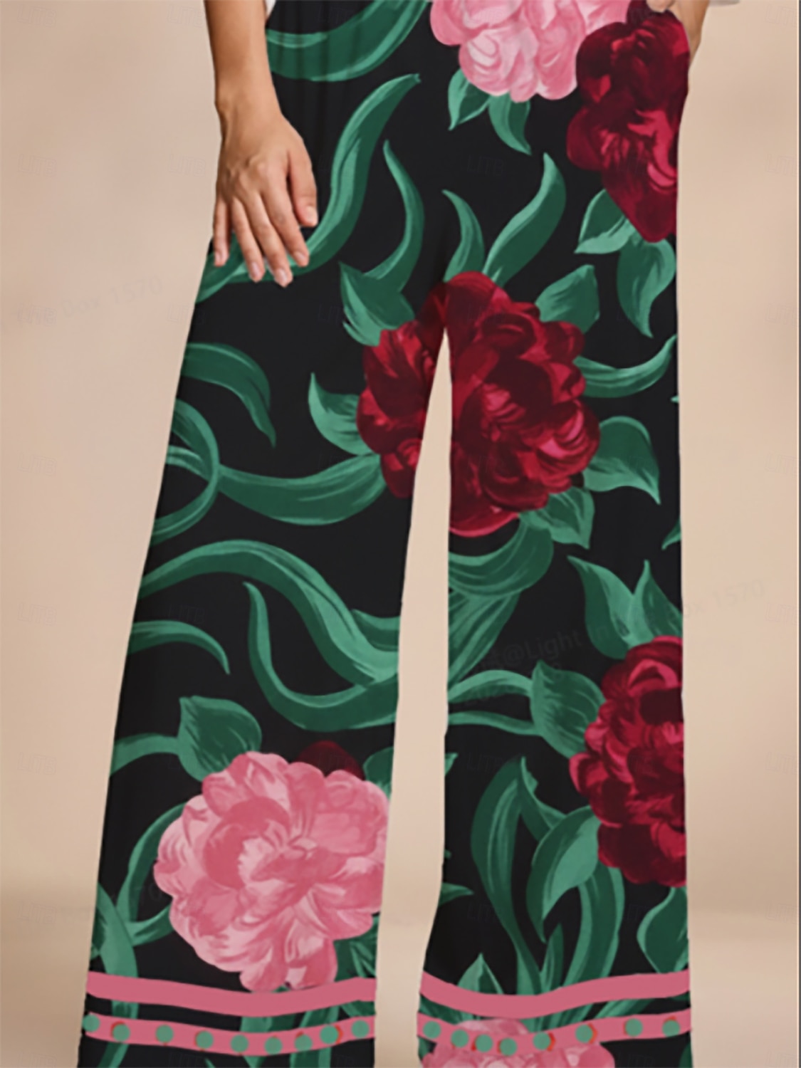 шелковистые атласные прямые брюки цвета изумрудной розы 2026 - $79.99 –P1