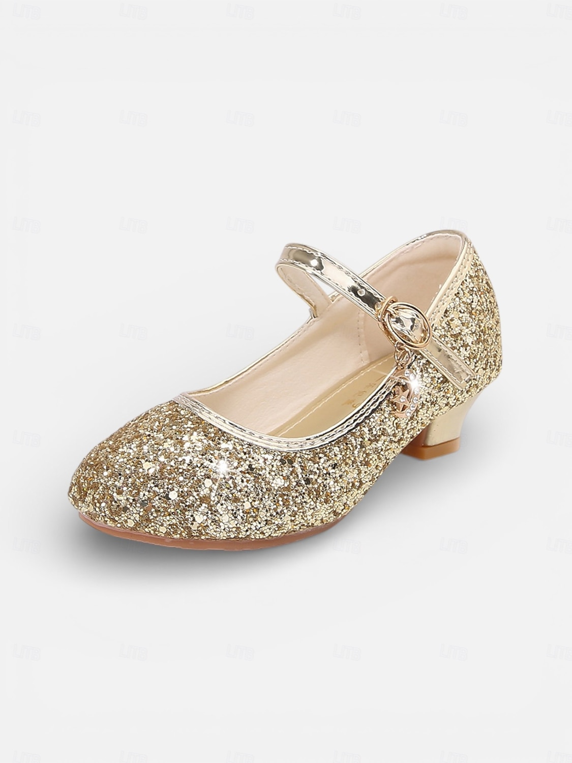 Pantofi Mary Jane cu sclipici pentru fetițe, cu toc jos, față strălucitoare și curea cu cataramă sigură, pantofi eleganți în stil prințesă pentru fete, pantofi perfecți pentru fetițe de nuntă și 2026 - $32.99 –P8