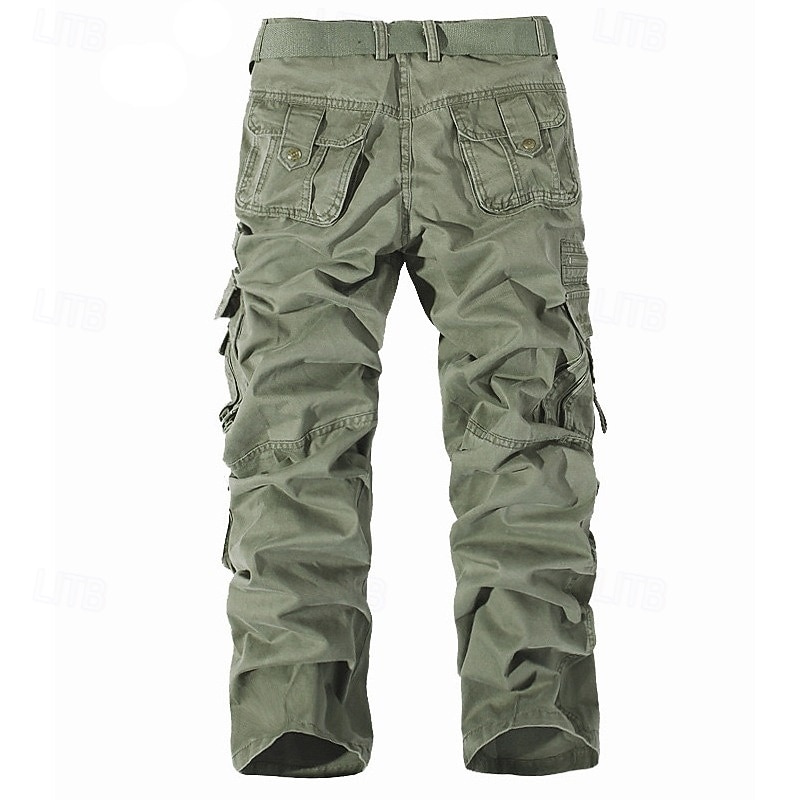 בגדי ריקוד גברים מכנסי קרגו מכנסיים מכנסי עבודה כיס מרובה כיס דש אחיד באורך מלא קזו'אל יומי בָּחוּץ חופשה קלסי מונח בצורה רפויה שחור ירוק צבא קשיח 2026 - AU $66.59 –P3