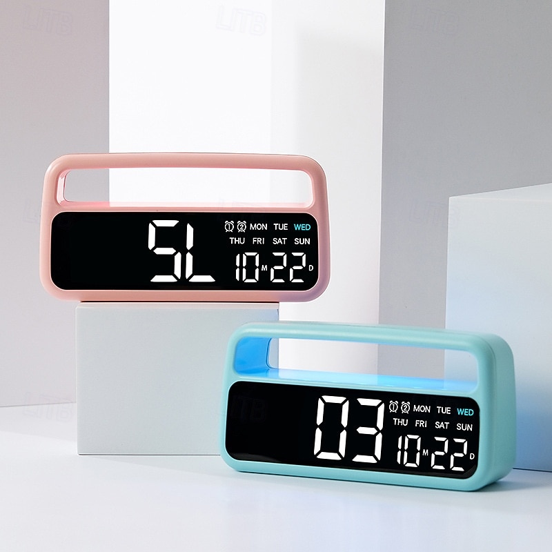 Digitaler Wecker für Wohnzimmer und Schlafzimmer mit großer, dimmbarer und lauter Alarmfunktion, Wochentagsanzeige und LED-Digitalanzeige. 2026 - $26.99 –P4