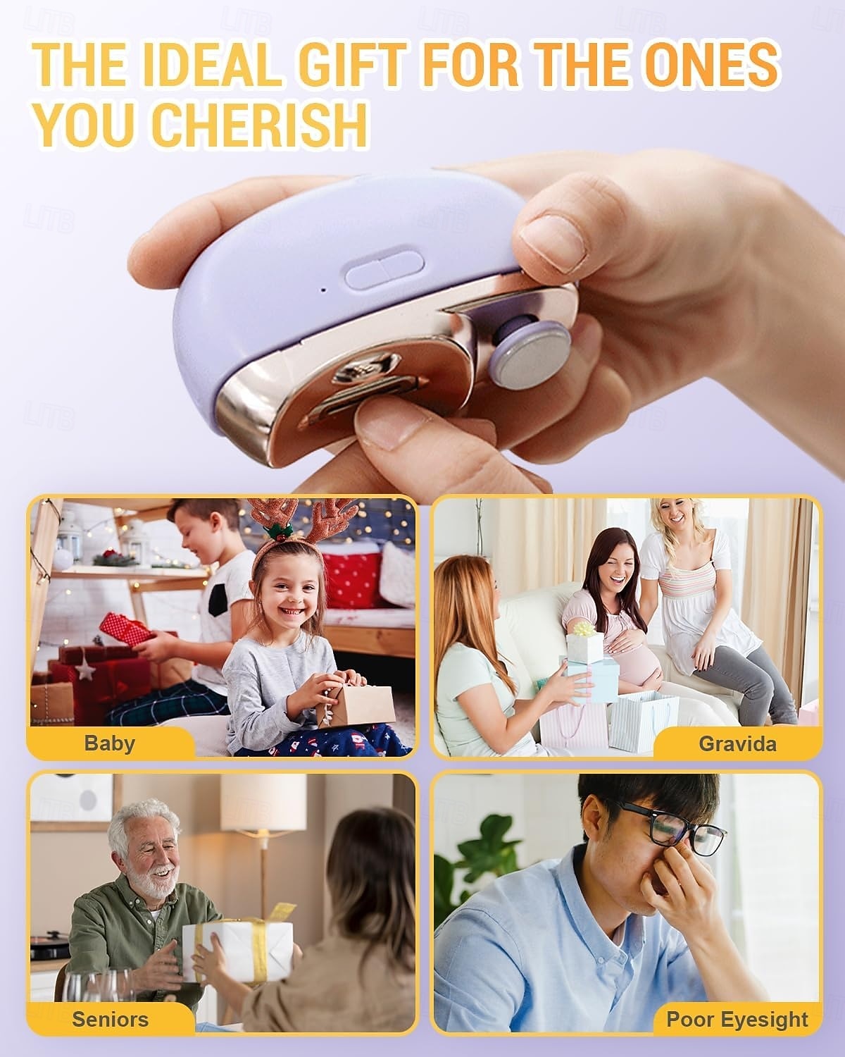 Coupe-ongles électrique 2 en 1, coupe-ongles automatique et polisseur électrique multifonctionnel avec 2 vitesses réglables pour seniors, enfants et adultes de 2026 ? $30.99 –P6