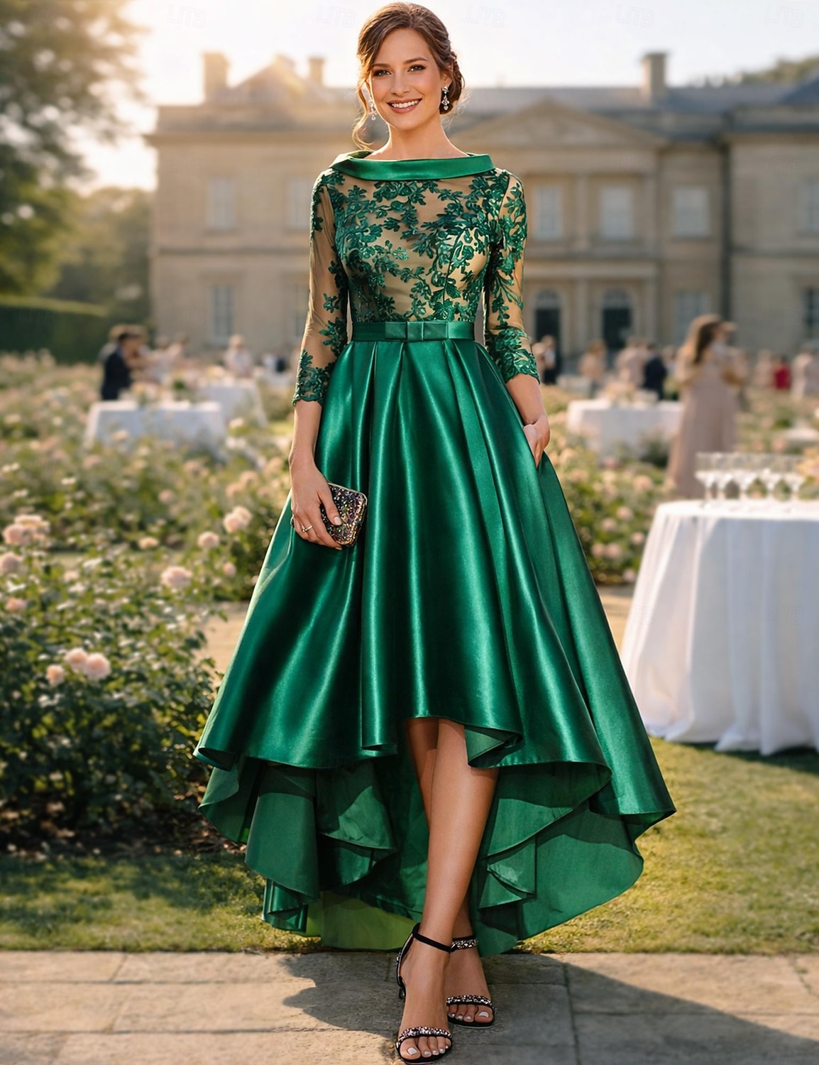 A-Line Asymmetrical Party Dress Cocktail Dress Wedding Guest Dress Mother of the Bride Dress 3/ A-Line Asymmetrical Party Dress Cocktail Dress Wedding Guest Dress Mother of the Bride Dress 3/