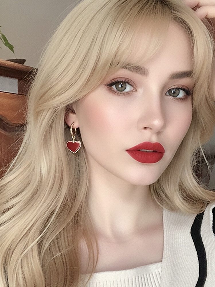 Hjerteøreringer til dame, legeringsmateriale, flere hjertestiler, søt og romantisk design, passer for kvinner, perfekt til valentinsdagen, bryllup og romantiske anledninger 2026 - $8.04 –P10