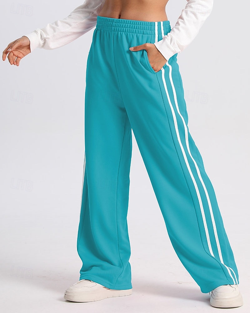 Mulheres Calças de corrida casuais Calças Palazzo Casuais Calças esportivas Patchwork Bolsos Cintura elástica Vestuário de atletismo Casual Diário Ao ar livre Verão Primavera Outono Proteção Solar de 2026 por $27.99 –P8