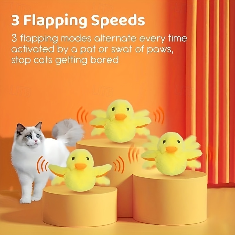 Interaktives elektrisches Spielzeug in Tier- und Katzenform: Ente mit flatternden Flügeln, ein Spielzeug für Katzen 2026 - $19.99 –P5