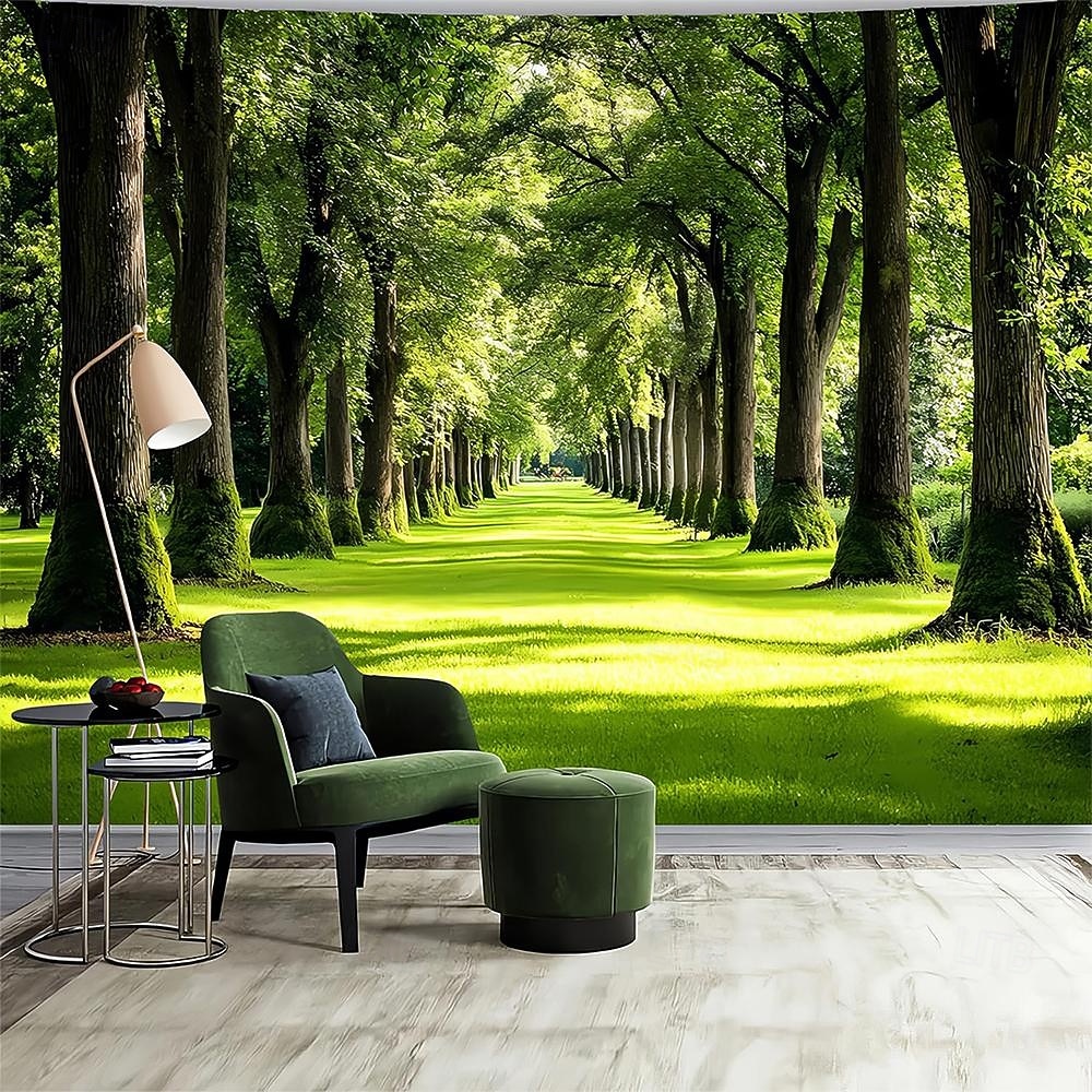 Nature Forest Wall Tapestry Green Tree Avenue Path Sunlit Park Scenery Wall Hanging For Living Room Bedroom Office Home Decor 2026 - $20.99 –P3