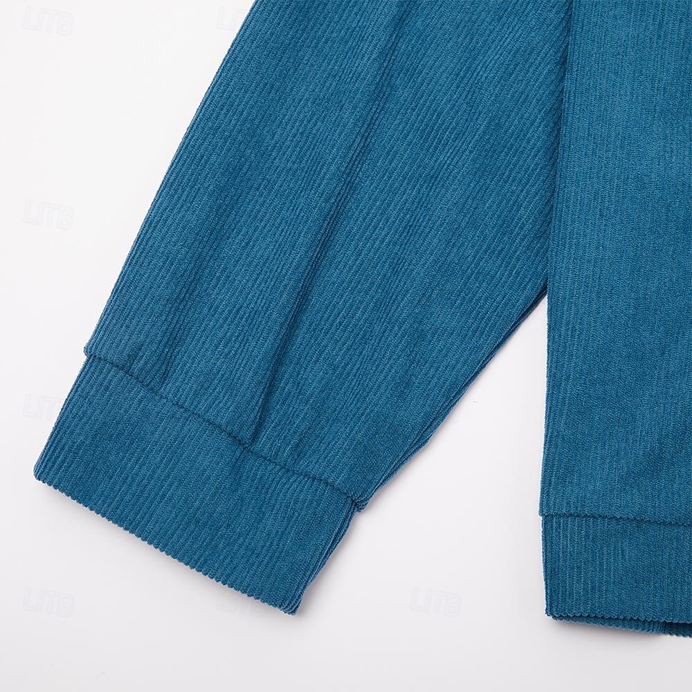 Ανδρικά Κοτλέ σακάκι Causal Καθημερινά Τσέπη Φθινόπωρο Χειμώνας Συμπαγές Χρώμα Βίντατζ Καθημερινά Κολάρο Πουκαμίσου Κανονικό Μαύρο Πράσινο Ανοικτό Βαθυγάλαζο Σκούρο πράσινο Καφέ Σακάκια 2026 - $20.99 –P15