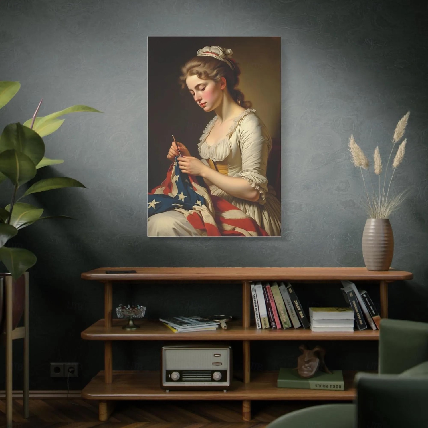 Regalo del 250 aniversario Betsy Ross. Pintura de Betsy Ross para impresión en lienzo 2026 - $12.99 –P6