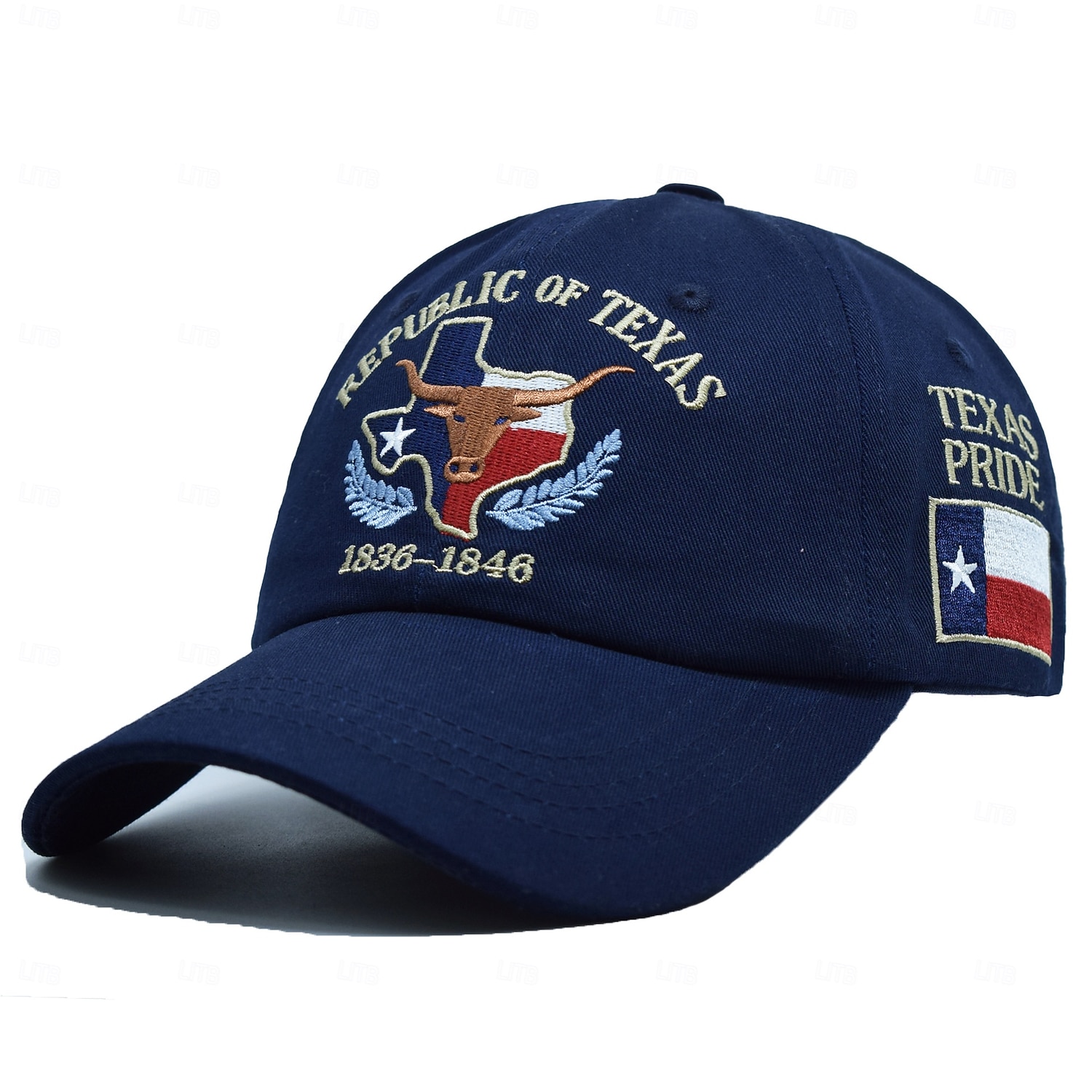 2026年 テキサス共和国記念帽子、刺繍入りテキサスプライド野球帽、男性用ヴィンテージ調節可能コットンキャップ &女性、1836～1846年 ローンスター・テキサス旗のデザイン  コレクション – $21.99 –P8