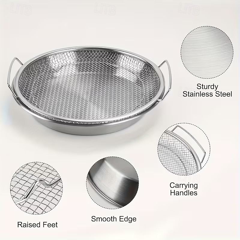 2pcs Stainless Steel Heavy-Duty Commercial/Residential Grease Filter System with Large Oil Drain Plate - Food Grade 201 Stainless Steel Oil Filter for home & Restaurant Kitchens, Dishwasher 2026 - $16.99 –P10