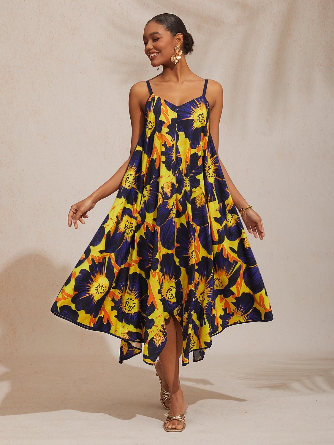 Sommerkleid aus Rayon mit Blumenmuster 2026 - $91.99 –P2