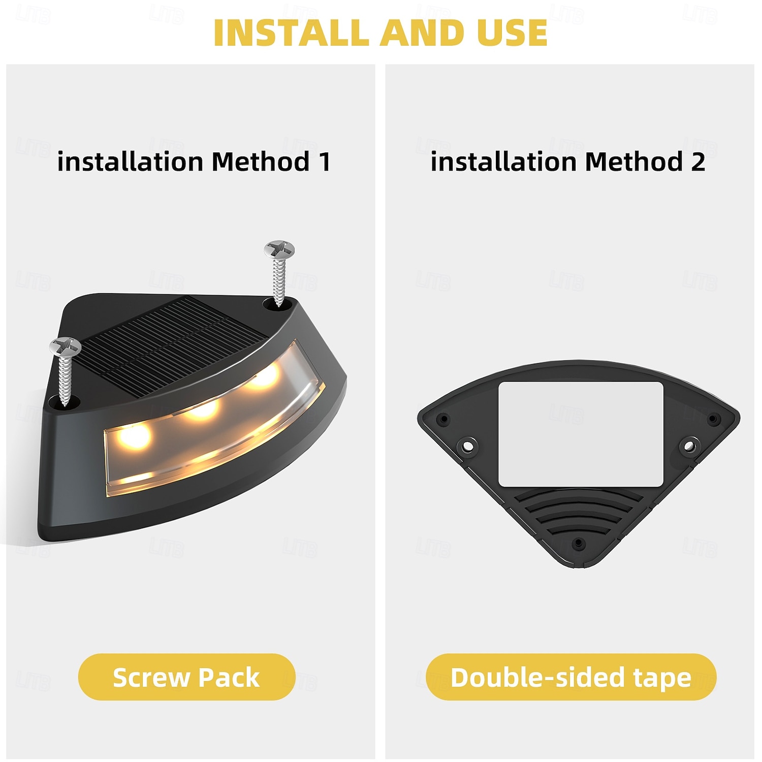 4 stuks buitenverlichting op zonne-energie, waterdichte led-trapverlichting, driehoekige waaiervormige terrasverlichting voor tuin, erf, pad, schutting, patio, landschapsverlichting, op zonne-energie 2026 - $17.99 –P4