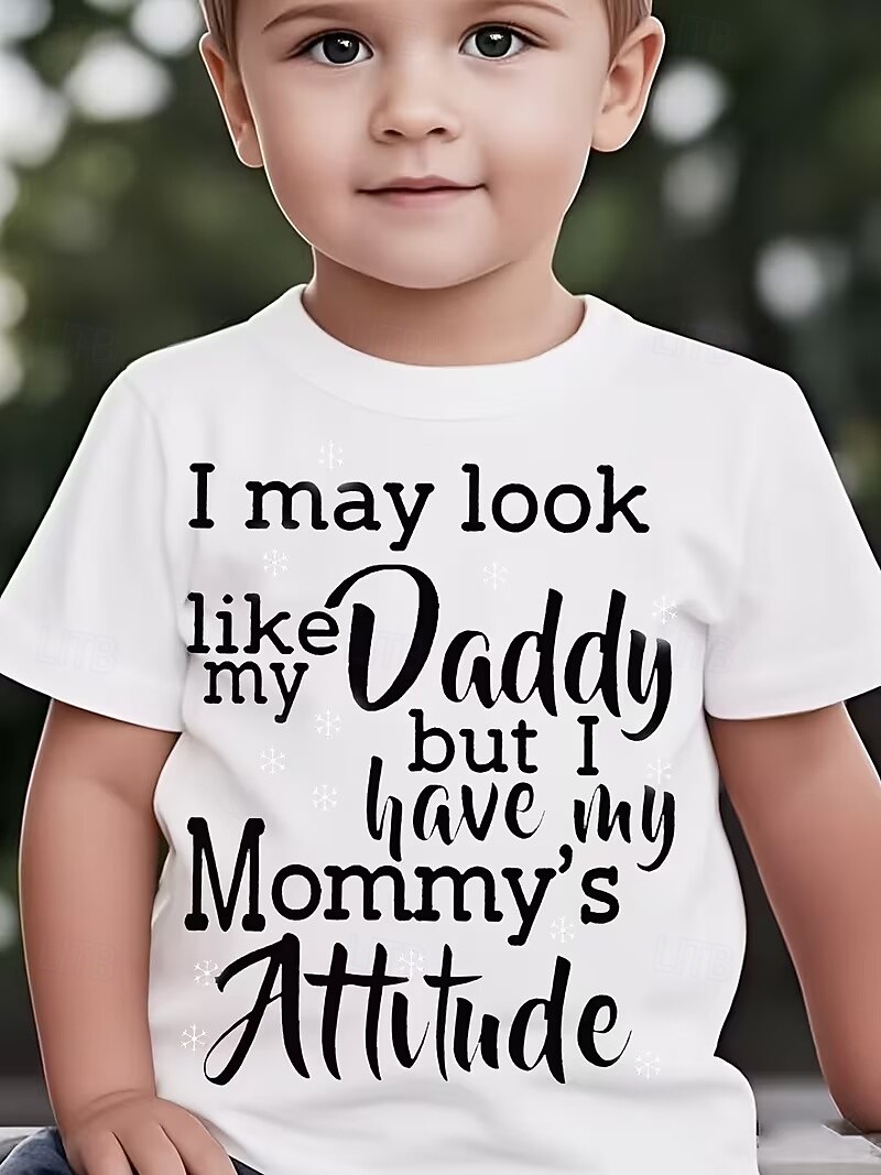 100% Cotton Kids Boys' Black White Graphic Letter T shirt Blouse Crew Neck Short Sleeve Outdoor Dailywear Fashion Streetwear Designer Printing Summer 2026 - $14.99 –P1