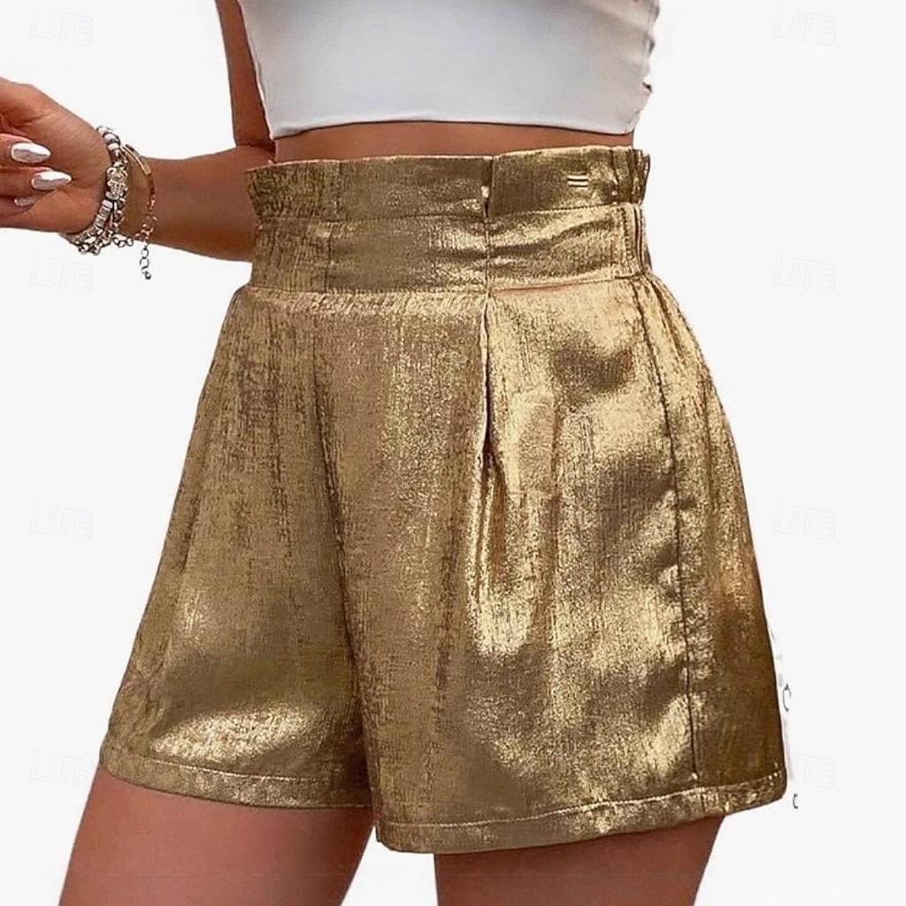 Per donna Shorts Pantaloncini Estivi Shorts da Spiaggia Vacanza Moda Casual Quotidiano Corto Misura del girovita medio Elastico in vita Comodità Morbido Traspirante Inelastico Spiaggia Feste Ferie Oro del 2026 a $21.99 –P3