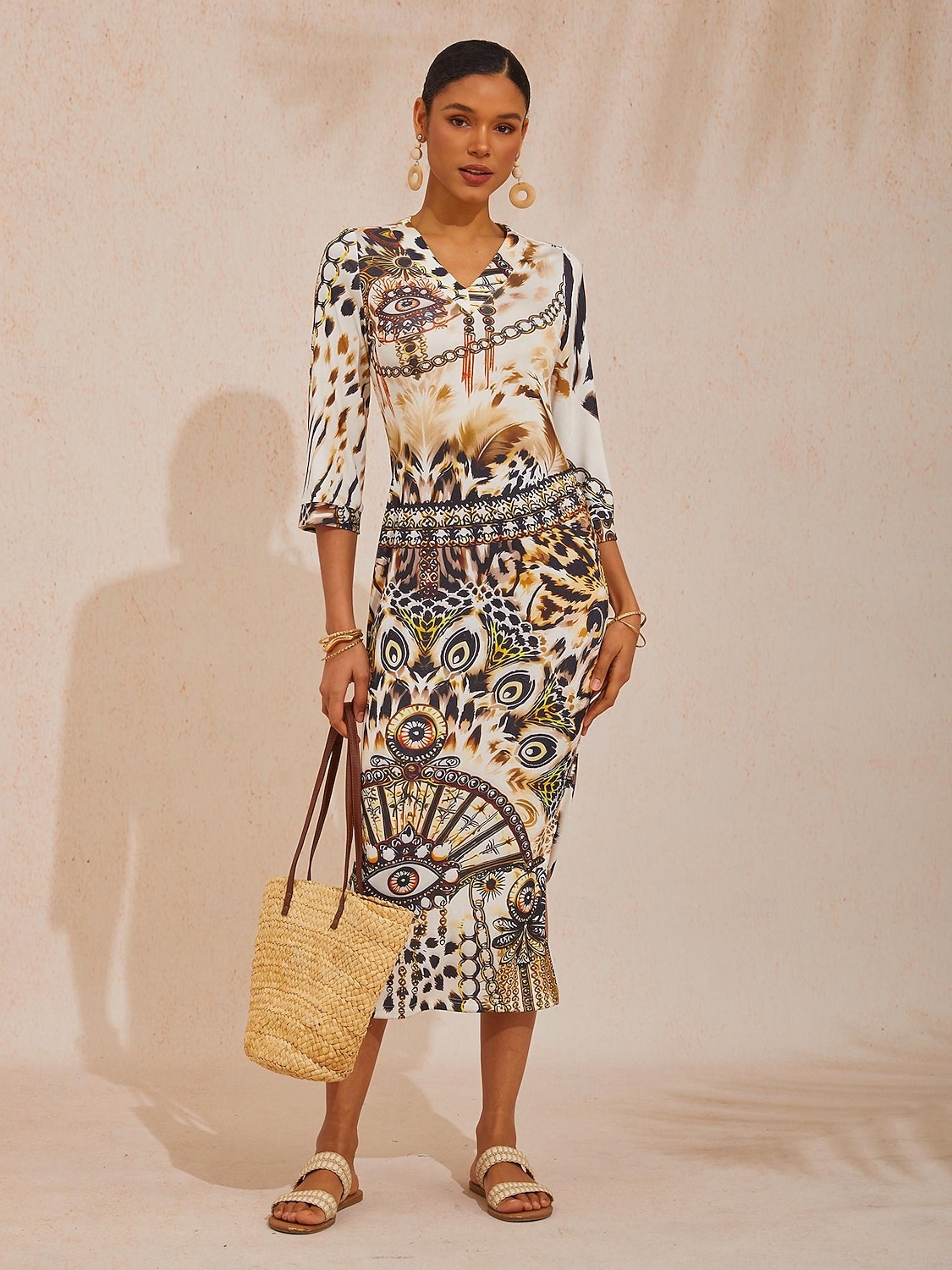 Vintage Leopard Jewelry High-Stretch Maxi Dress 2026 - $102.99 –P1