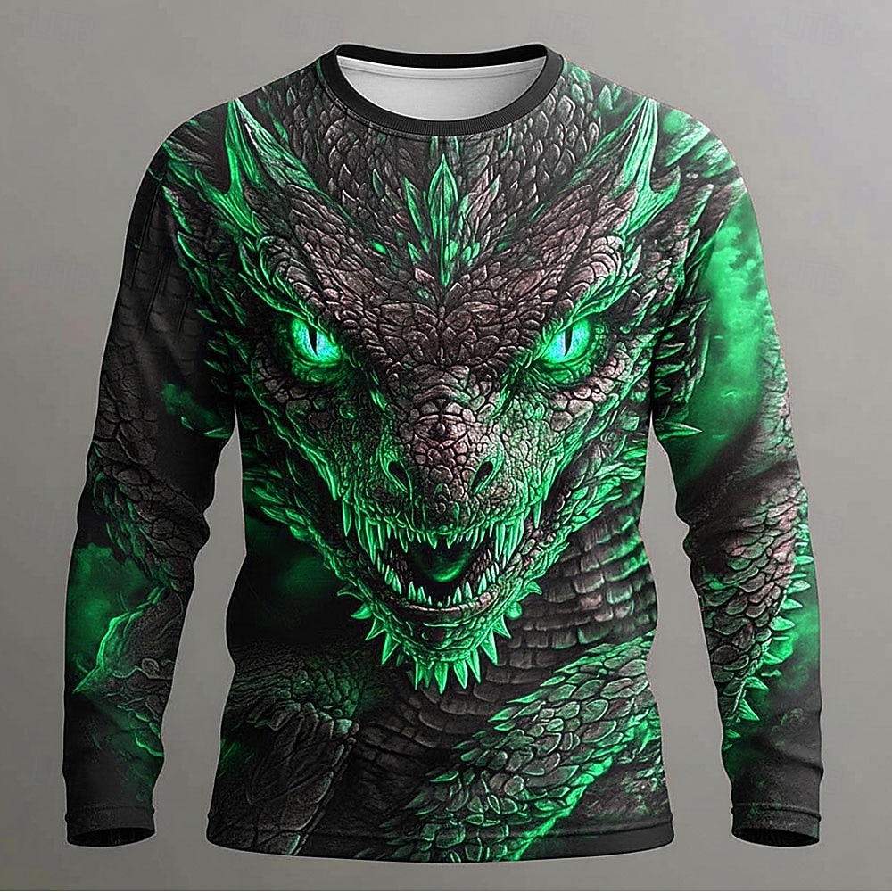 Per uomo Animale Divertente Maglietta Manica Lunga maglietta Stampa 3D Girocollo Camicia Moda Essenziale Casuale Quotidiano Streetwear Blu Giallo Rosso Estate Primavera Abbigliamento S M L XL XXL XXXL del 2026 a $10.99 –P3