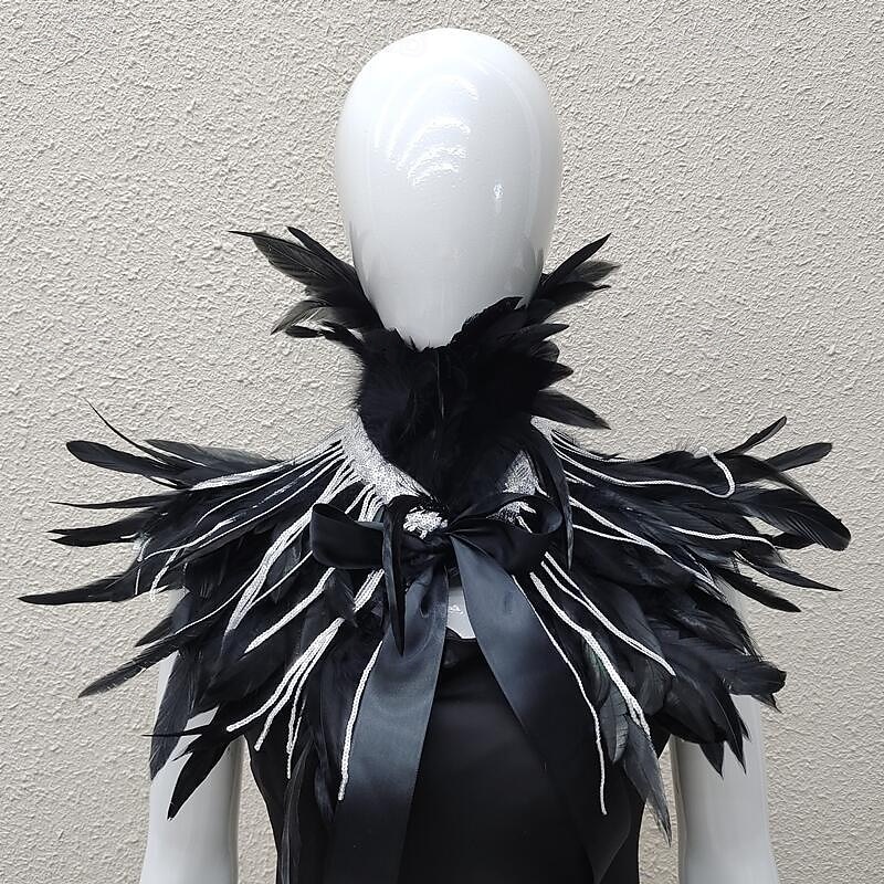 Καρναβάλι 2026 Ρίο Καρναβάλι Σαμπά Αξεσουάρ Γυναικείου Ουράνιου Φτερού Κάπα με Σειρές Παγιέτας Πολύχρωμο Φτερό Ώμου Σα Shawl με Κορδέλα Δεσίματος Κοστούμι Επίδειξης Φεστιβάλ Βραζιλίας 2026 - $22.99 –P2